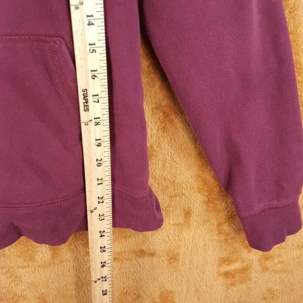 THE NORTH FACE Womens Hoodie Medium Maroon Pullover Graphic Logo HALF DOME